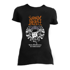 Napalm Death From Enslavement To Oblitheration Girls T-Shirt
