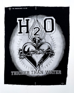 H2O - Thicker Than Water B&W Test Print Backpatch