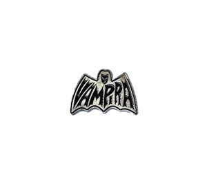 Vampira Bat Logo 1.75x1" Metal Badge Pin