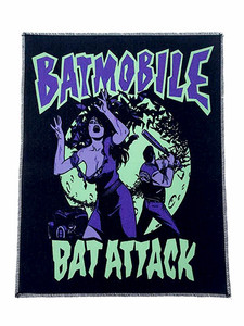 Batmobile - Bat Attack 10.75x13.75" Backpatch