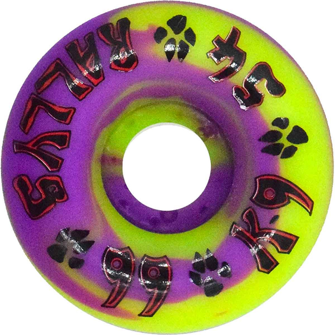 Dogtown Skate Wheels K9 54mm 99a Rally Yellow Purple Swirl