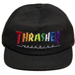 Thrasher Rainbow Mag Snapback Hat Black