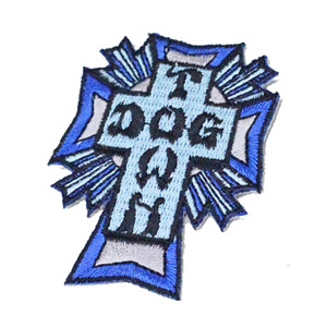 Dogtown Cross Logo Blue Embroidered Patch 2.5" x 1.75"