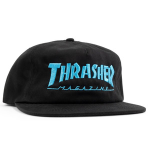 Thrasher Magazine Logo Black & Blue Snapback Hat