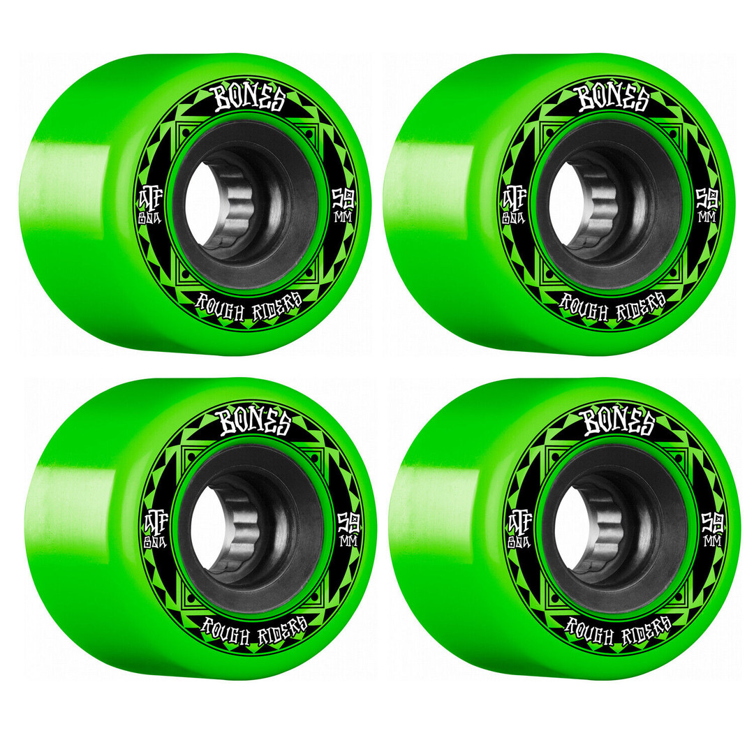 Bones Rough Riders Runners Skateboard Wheels - Nuclear Waste