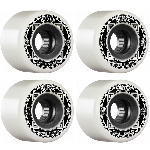 Bones Skateboard Wheels Rough Rider ATF Runners 59mm 80a White Nuclear Waste