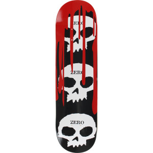 Zero Skateboard 3 Skulls 8.0" Blood Deck
