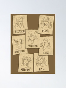 Seven Deadly Sins - Wanted Scroll Poster Flag
