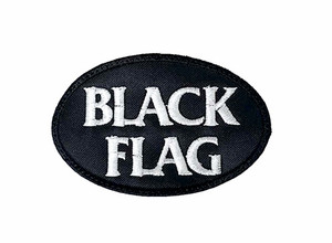 Black Flag 4x2.5" Oval Embroidered Patch