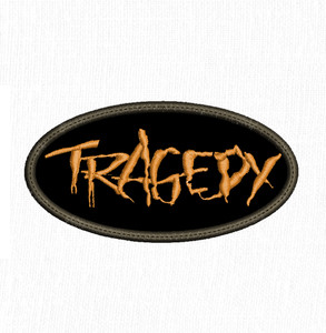 Tragedy Logo 4x2.5" Oval Embroidered Patch - Orange