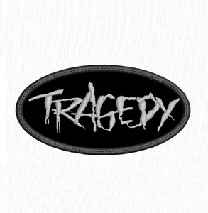 Tragedy Logo 4x2.5" Oval Embroidered Patch - White