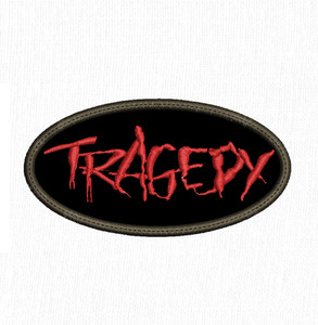 Tragedy Logo 4x2.5" Oval Embroidered Patch - Red