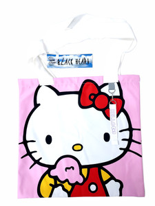 Black Heart - Pink Large Hello Kitty Tote Bag
