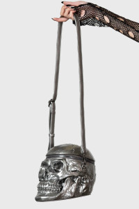 Grave Digger Skull Handbag in Gun Metal