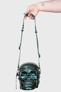 Grave Digger Skull Handbag in Green Oil Slick