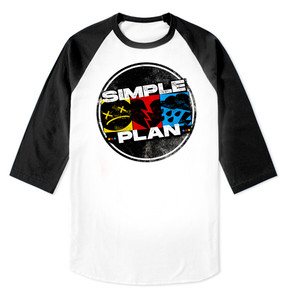 Simple Plan Raglan 3/4 Sleeve T-Shirt