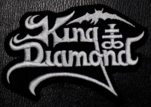 King Diamond - White Logo 4x3" Embroidered Patch