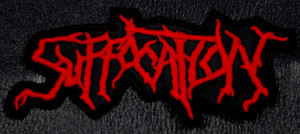 Suffocation - Red Logo 4x2" Embroidered Patch