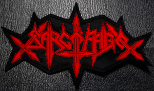 Sarcofago - Red Logo 5x2.5" Embroidered Patch