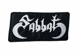 Sabbat White Logo 5x2.5" Embroidered Patch