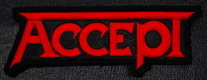 Accept - Red Logo 4x2" Embroidered Patch