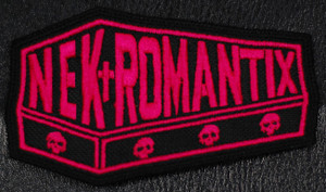 Nekromantix - Pink Logo 3x2" Embroidered Patch
