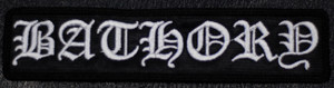 Bathory White Logo 5x1" Embroidered Patch