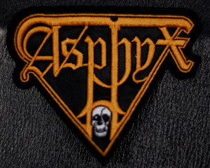 Asphyx Gold Logo 3x2" Embroidered Patch