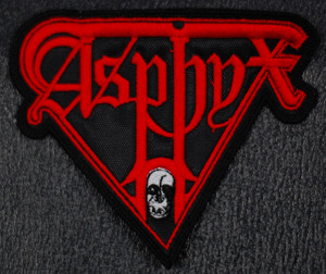 Asphyx - Red Logo 3x2" Embroidered Patch