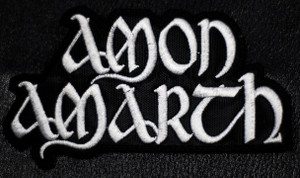 Amon Amarth White Logo 3x1.5" Embroidered Patch