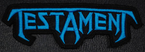 Testament - Blue Logo 4x2" Embroidered Patch