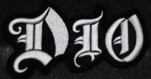 Dio - White Logo 3x2" Embroidered Patch