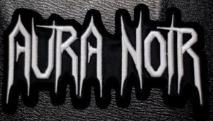 Aura Noir - White Shaped Logo 5x3" Embroidered Patch
