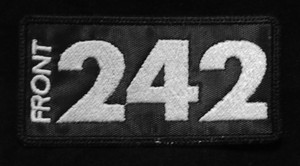 Front 242 White Logo 4x2" Embroidered Patch