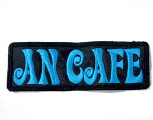 An Cafe - Blue 5x2" Embroidered Patch