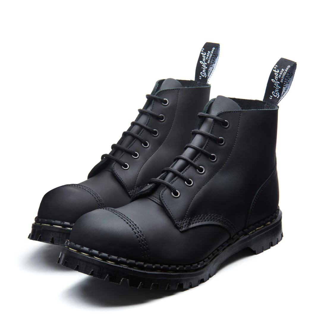Black Greasy 6i Steel Toe Capped Derby Boots - Nuclear Waste