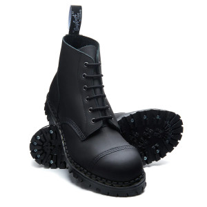 Black Greasy 6i Steel Toe Capped Derby Boots