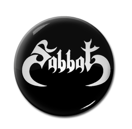Sabbat - White Logo 1" Pin