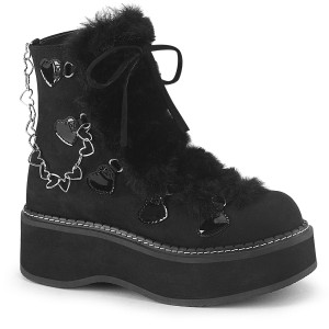 D-Ring Lace-Up Front Platform Ankle Boot - EMILY-55
