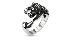 Ancient Feline Cast Ring Stainless Steel