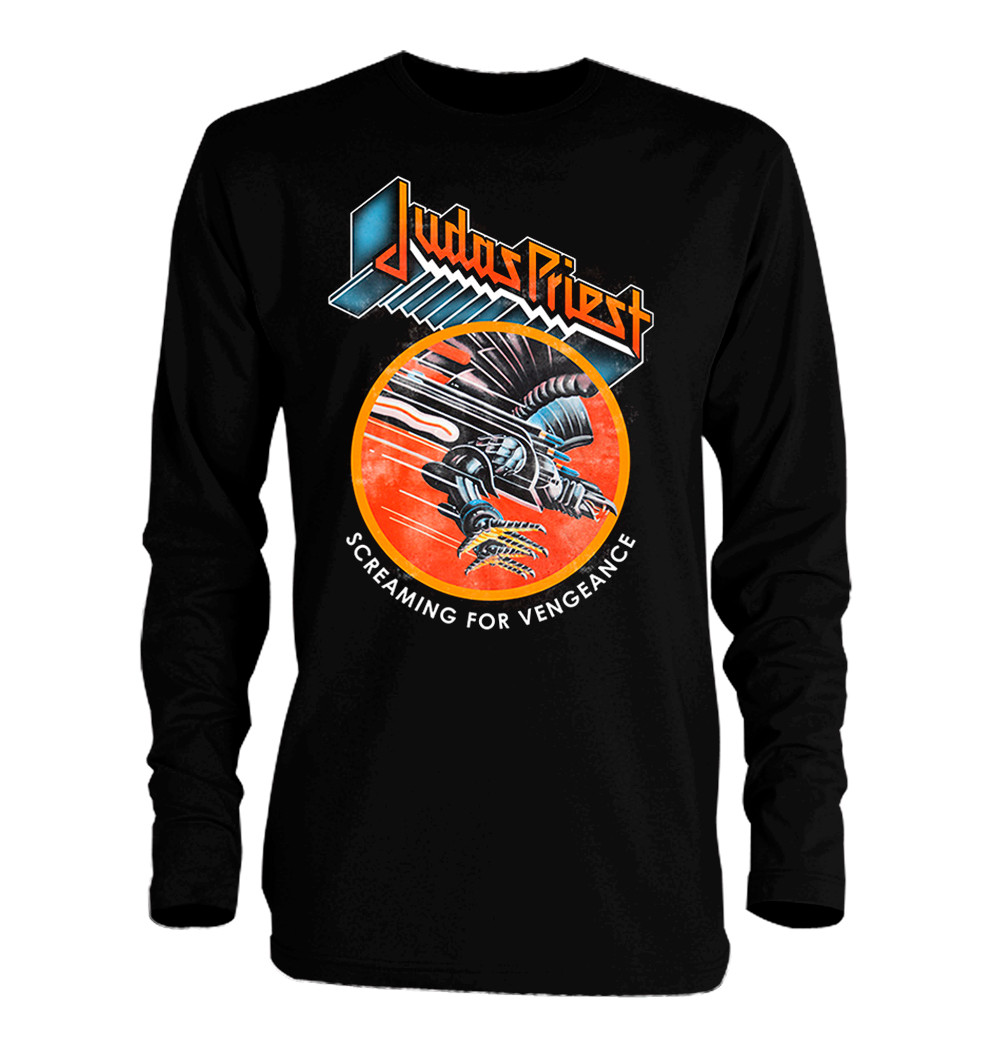 Judas Priest Screaming For Vengeance Long Sleeve "Vintage Print" T-Shirt