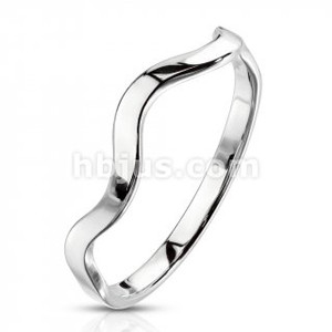 Wavy Line Stackable Stainless Steel Ring
