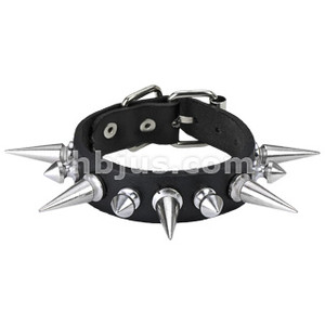 Wristband Leather w/ Short & Long Spikes