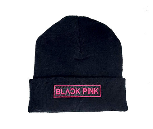 BlackPink - Logo Black Embroidered Beanie - Nuclear Waste