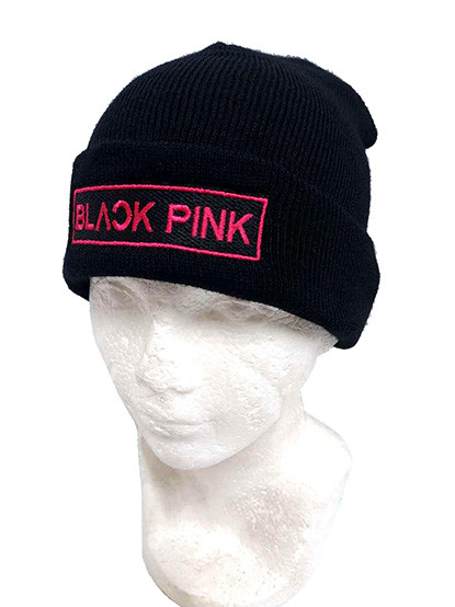 BlackPink - Logo Black Embroidered Beanie - Nuclear Waste
