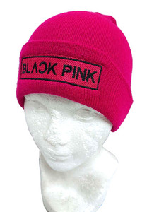 BlackPink 'Born Pink' Pink Embroidered Beanie