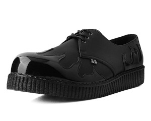 F9813 Black Patent Flame Creepers -DISCONTINUED-