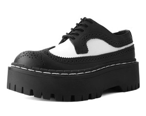 A9885 Black & White Double Decker Brogue -DISCONTINUED-