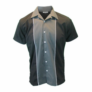 Charcoal Rockabilly Bowling Button-Up Shirt