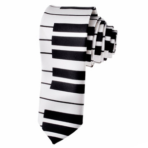 Keyboard Piano Skinny Necktie Tie
